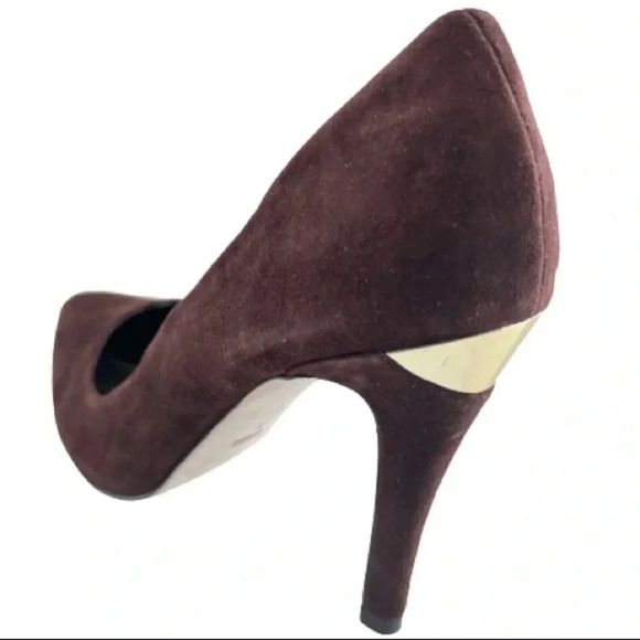 BAGLEY MISCHKA BROWN SUEDE HEELS CLASSIC PUMP SHOES SIZE 8.5 - Picture 6 of 16